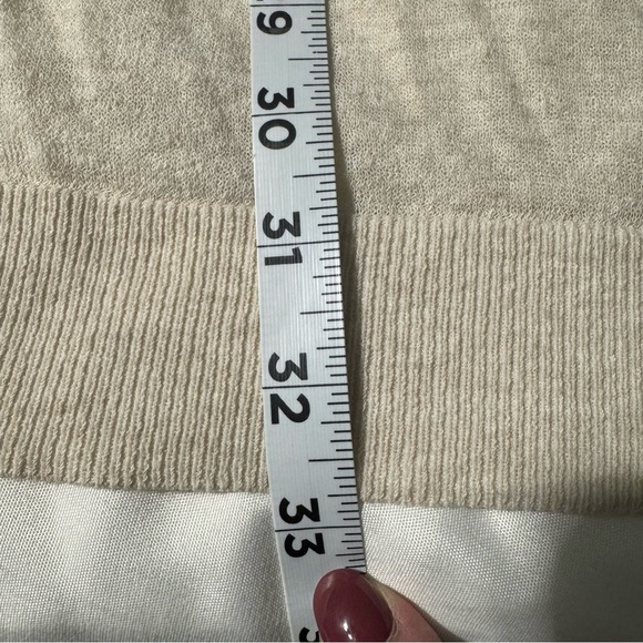 White + Warren Open Cardigan Cotton/Linen Blend Breathable Ivory Size XS - Picture 6 of 11